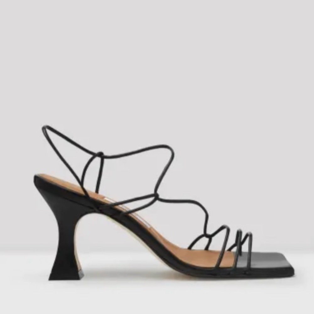 Mista Sally Black Nappa Leather Sandals